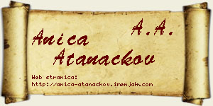 Anica Atanackov vizit kartica